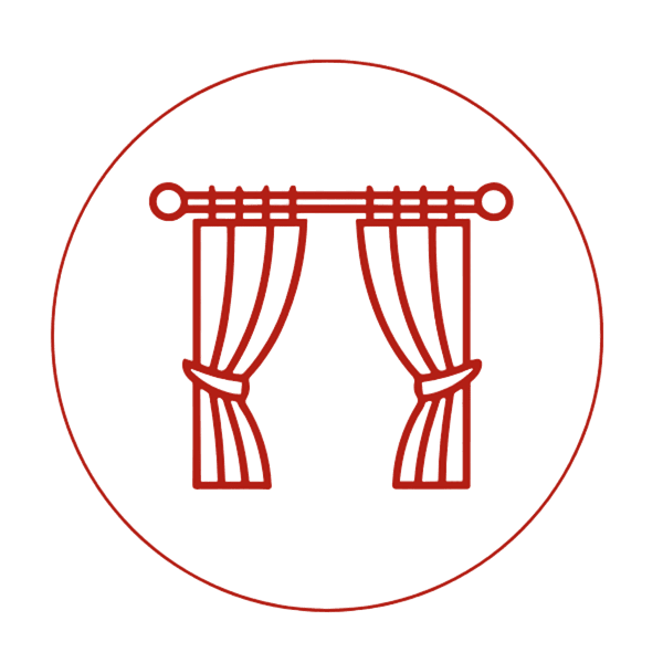 Tende per interni (design, tessuti e scelta)